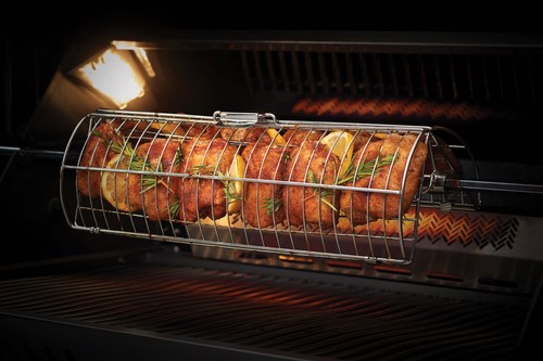 Flacher drehspieß korb aus - flacher,
